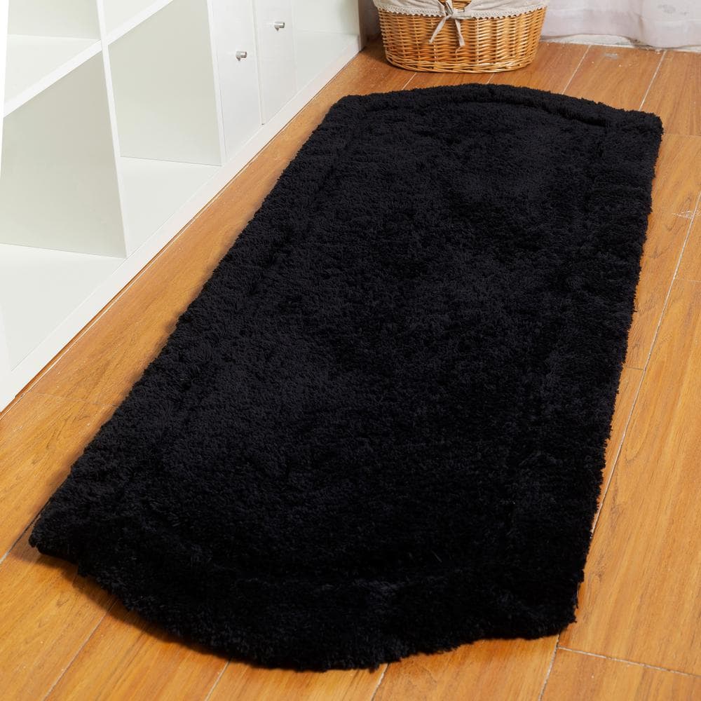 Chesapeake Black Memory Foam 3-Piece Bath Rug Set