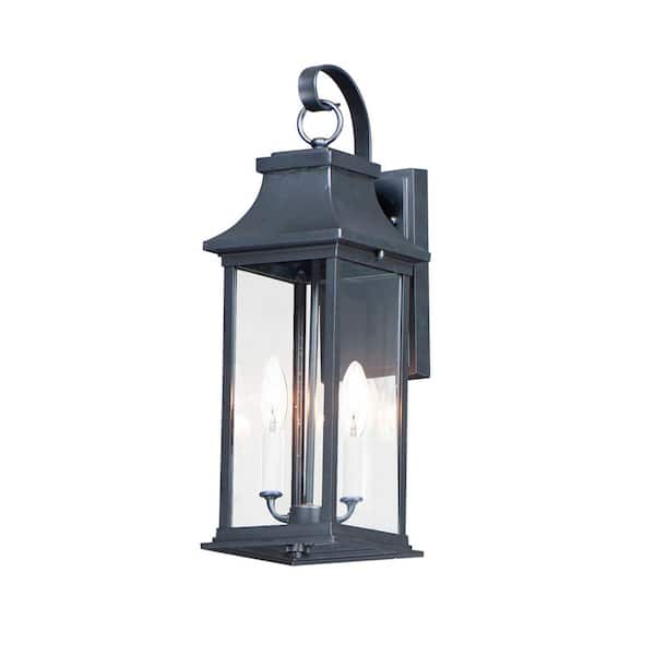 Vicksburg 2-Light Medium Outdoor Black Hardwired Wall Sconce