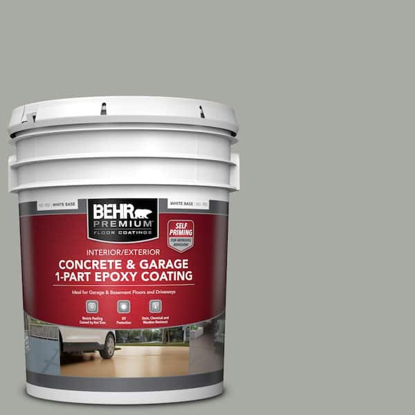 BEHR PREMIUM 5 gal. #PPU25-15 Flipper Self-Priming 1-Part Epoxy Satin Interior/Exterior Concrete and Garage Floor Paint