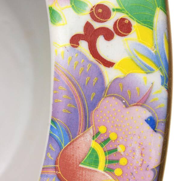 Red Lantern Oriental Furniture 20 in. Satsuma Birds & Flowers