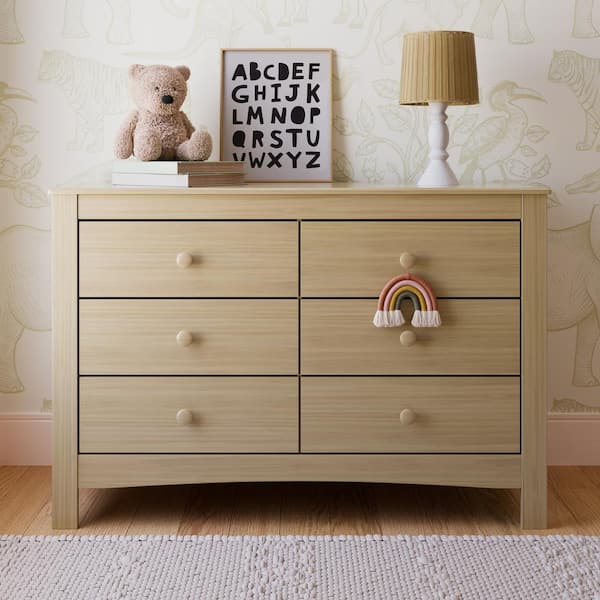 Noah Driftwood 6 Drawer 47.24 in. Wide Double Dresser