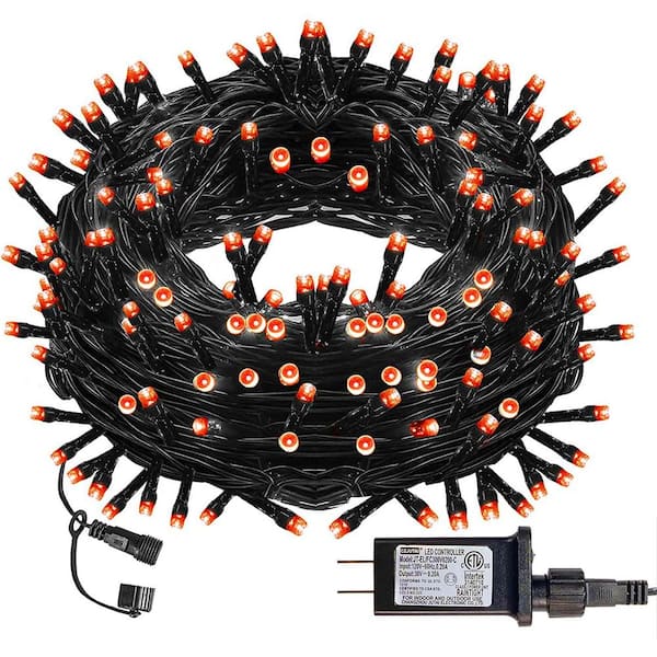 Angel Sar 100 ft. Halloween 300 LED String Lights with 8