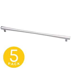 Elite Series 6-1/4 in. (160 mm) Center-to-Center Modern Polished Chrome Cabinet Handle/Pull (5-Pack)