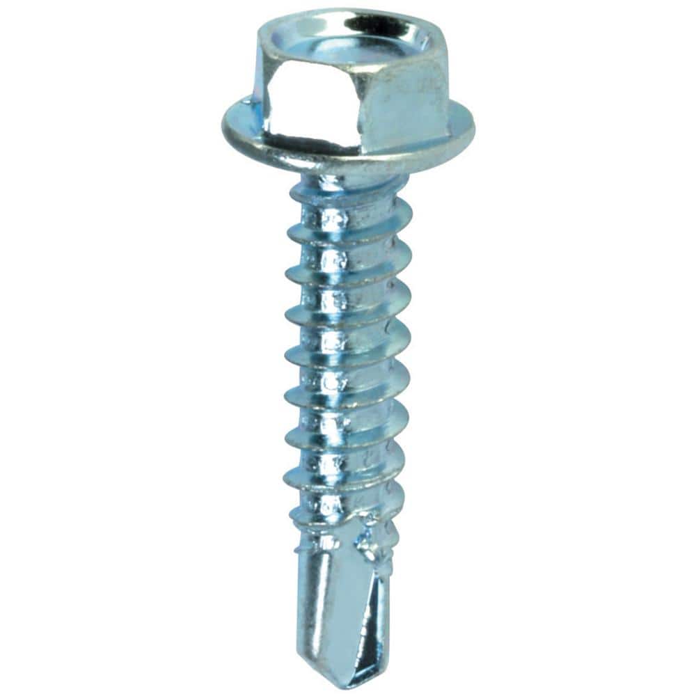 410 Stainless Steel Self Tapping Qty 100 by Bridge Fasteners Full Thread #12 x 1-1/4 Hex Washer Head Self Drilling Screws 