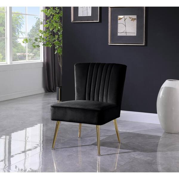 Best Master Furniture Angeles Black, Black Armless Chair