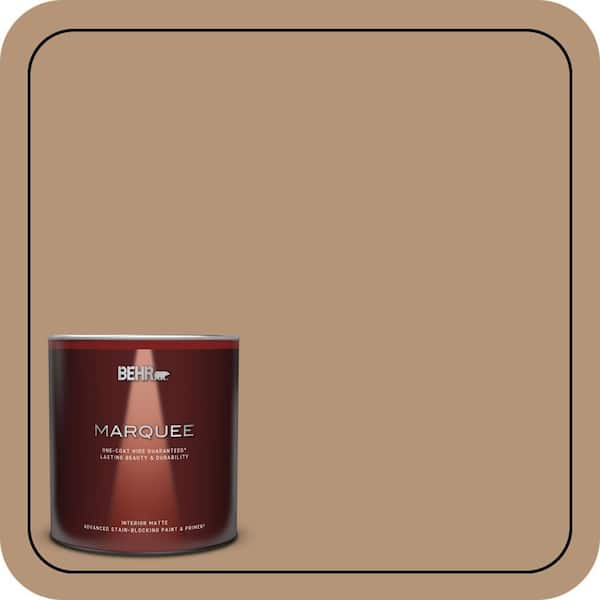 BEHR MARQUEE 1 qt. #280F-4 Burnt Almond Matte Interior Paint & Primer