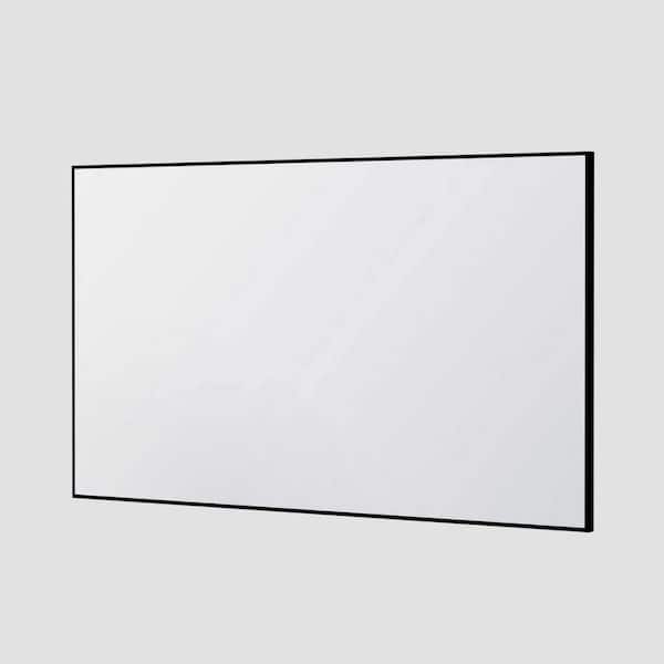 72 in. W x 40 in. H Rectangle Aluminum Alloy Framed Wall Mounted Bathroom Vanity Accent Mirror in Black