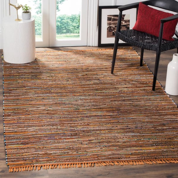 Rag Rug Gold/Multi Doormat 2 ft. x 3 ft. Striped Speckled Area Rug