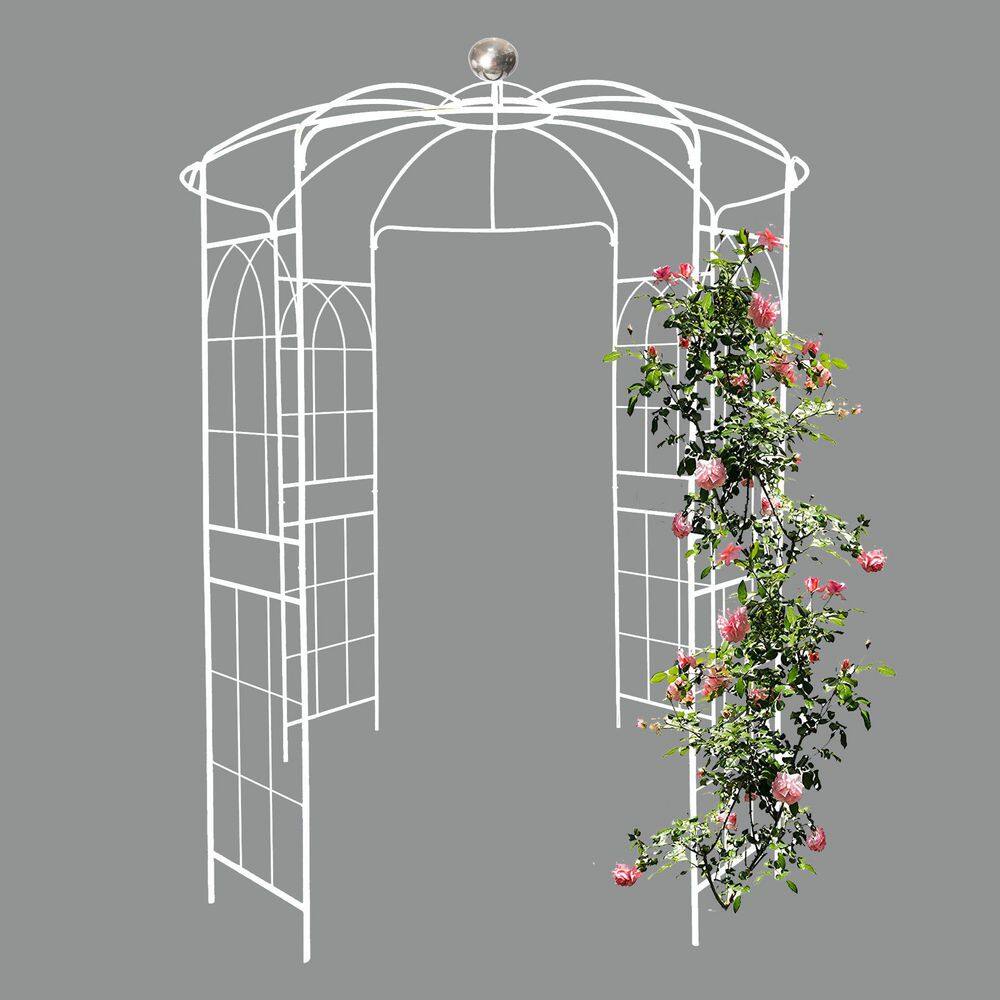 Metal Garden Arch Iron Arbors Gazebo, Birdcage Pergola 81.3 in. x 114.2 in. for Outdoor Weddings price history on PriceWatchPro