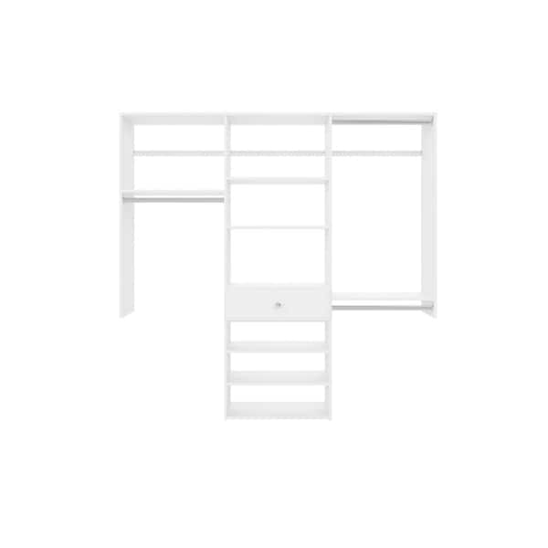Closet Evolution 14 in. D x 72 in. W x 72 in. H Classic White Perfect Fit Wood Closet Kit