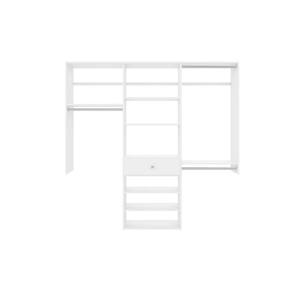 14 in. D x 72 in. W x 72 in. H Classic White Perfect Fit Wood Closet Kit