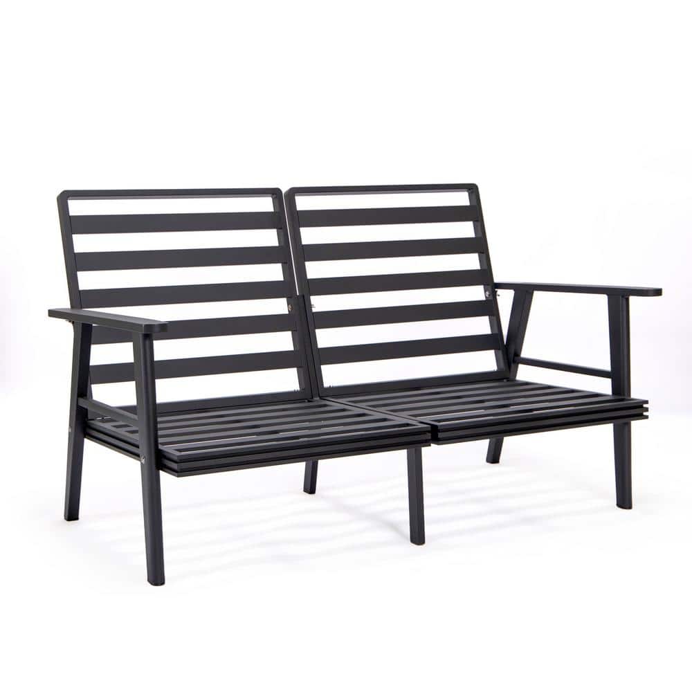 Walbrooke Light Grey Cushioned Aluminum Outdoor Loveseat