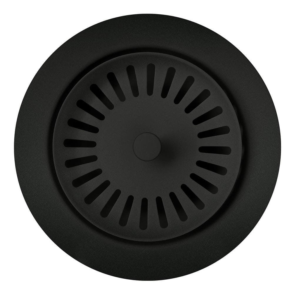 3.5 in. Decorative Metal Disposal Flange in Coal Black
