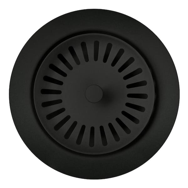 3.5 in. Decorative Metal Disposal Flange in Coal Black