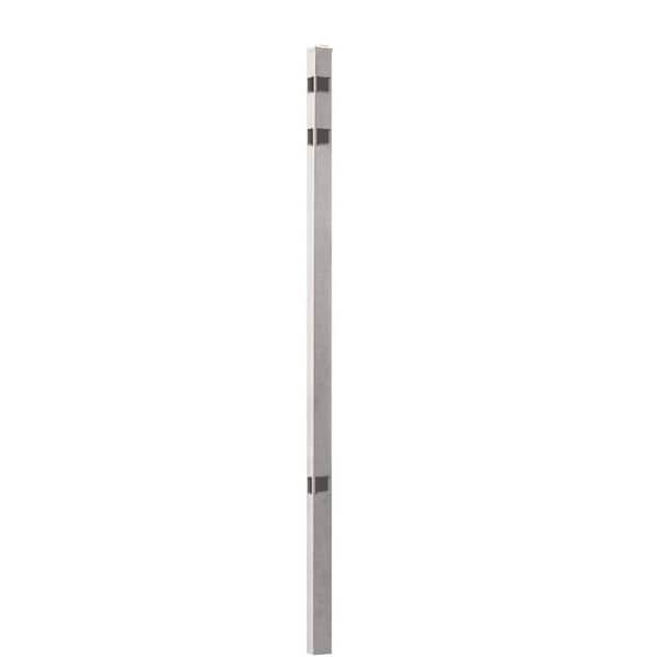 Barrette Outdoor Living Natural Reflections Standard-Duty 2 in. x 2 in. x 6-7/8 ft. White Aluminum Fence Corner Post
