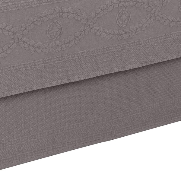 Royal Heritage Home Williamsburg Abby Grey Solid King Bed Skirt