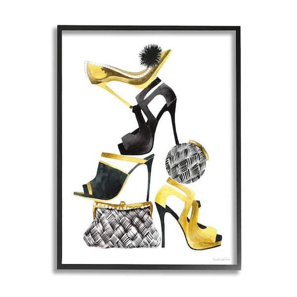  Fashion Canvas Wall Art Print Shoes and white bag