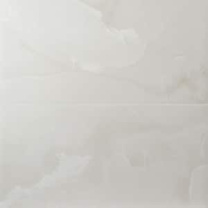 Saroshi Onyx Bianco 23.62 in. x 47.24 in. Polished Porcelain Floor and Wall Tile (15.5 sq. ft./Case)
