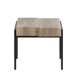 21.5 in. Rustic Oak Square Wood End Table
