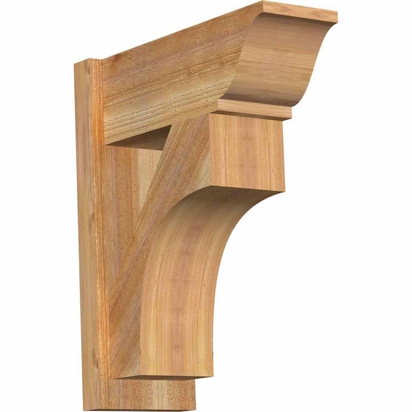 Ekena Millwork 8 in. x 24 in. x 20 in. Western Red Cedar Westlake Traditional Rough Sawn Outlooker