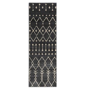 Wilton Collection Grey 2 ft. x 3 ft. Geometric Moroccan Area Rug