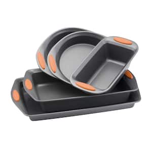 Oven Lovin' 5-Piece Gray and Orange Bakeware Set