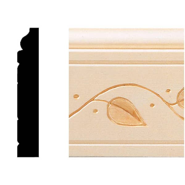 1/2 in. x 3 in. x 8 ft. Hardwood Wood Baseboard Moulding