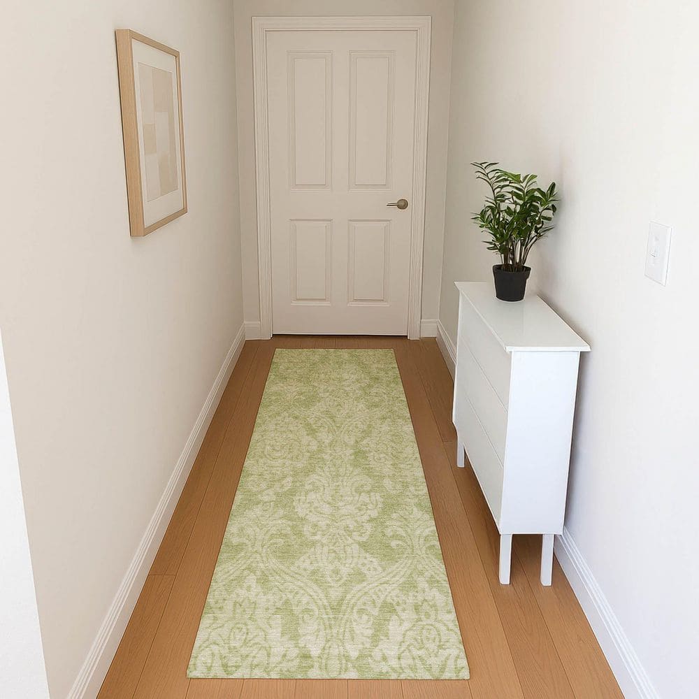 Mayfield Premium Machine Washable Abstract AMF1659 Aloe 2 ft. 3 in. x 7 ft. 6 in. Runner Rug price history on PriceWatchPro