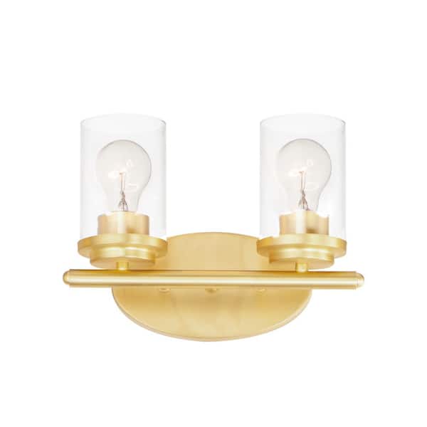 Maxim Lighting Corona 26.25 in. 2 Light Brass Bath Vanity Light
