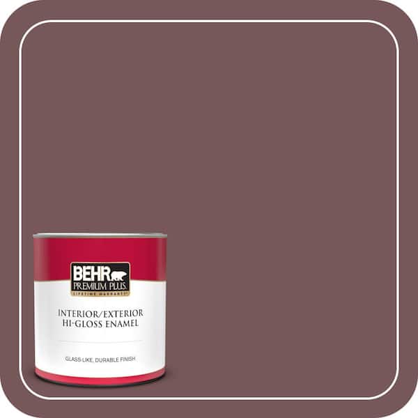 BEHR PREMIUM PLUS 1 qt. #MQ1-48 Czarina Hi-Gloss Enamel Interior/Exterior Paint & Primer