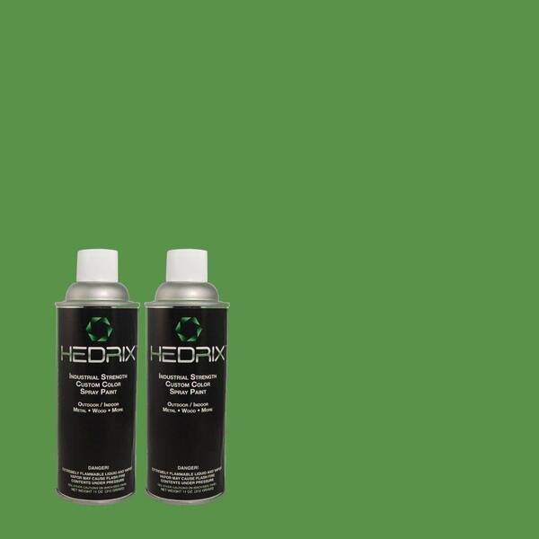 Hedrix 11 oz. Match of MQ4-48 Planet Green Gloss Custom Spray Paint (8-Pack)