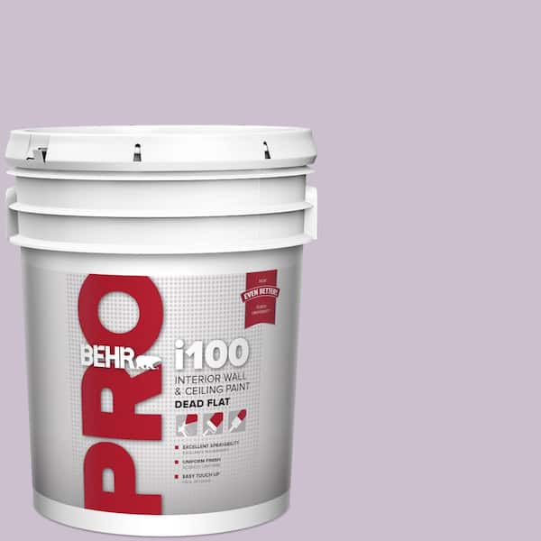 BEHR PRO 5 gal. #S100-2 Romantic Poetry Dead Flat Interior Paint
