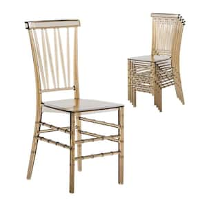 Chiavari Style Amber Acrylic Stackable Event Chairs-Set of 4