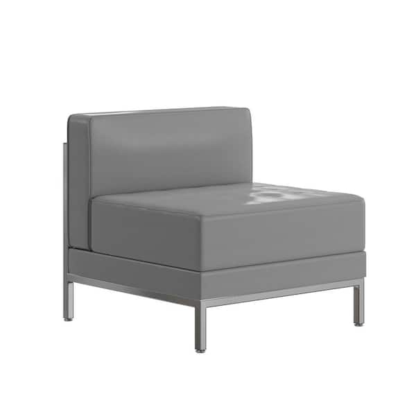 Carnegy Avenue Gray Leathersoft Middle Chair