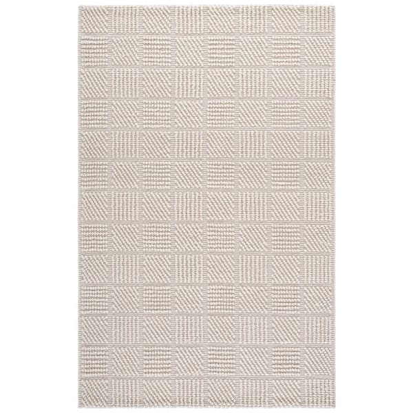 Natura 8 ft. x 10 ft. Ivory Tile Woven Area Rug