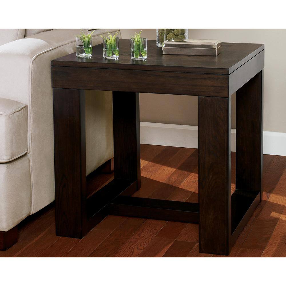 Watson Dark Brown Square Wood End Table