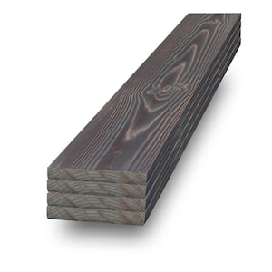 1'' x 4'' - 2' Ash Gray Charred Boards 4-pack