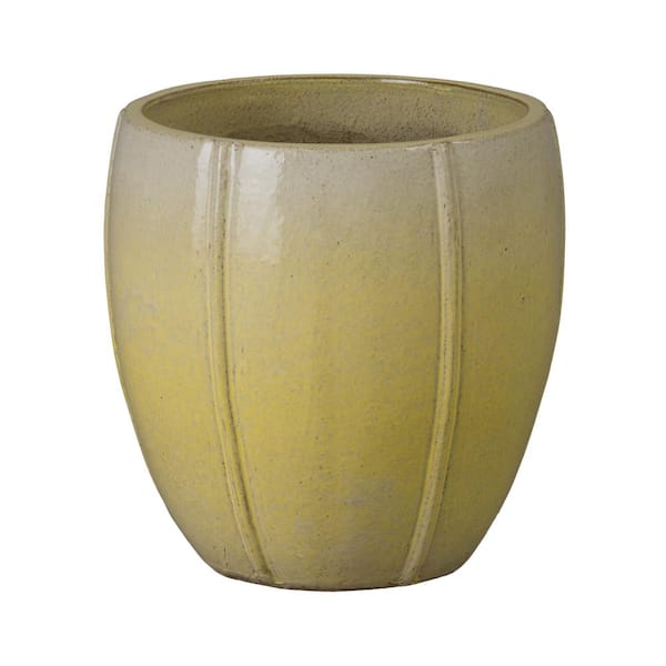 Emissary Crest 16.5 in. L x 16.5 in. H  Ceramic  Planter with Drainage Hole