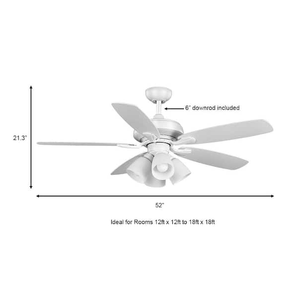 Ceiling Fan With 5 Reversible Blades