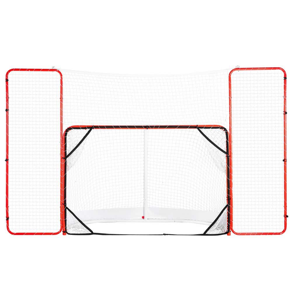 VEVOR Hockey Goal with Backstop and Targets, Street Steel Hockey Net,72 in. Pro Hockey Training Goal Set, Portable Hockey Goal