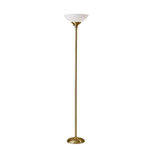 Adesso Glenn 71 In Brass Floor Lamp, 71 Inch Floor Lamp