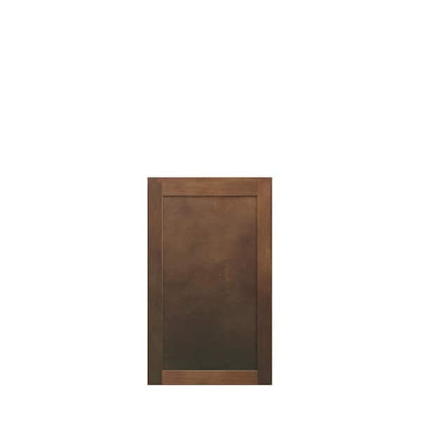Kunal Kitchens Amherst Shaker 15 in. W x 30 in. H x 12 in. D in Walnut Plywood Assembled Wall Cabinet