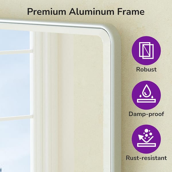 KeonJinn 24 in. W x 30 in. H Rectangular Framed Bathroom