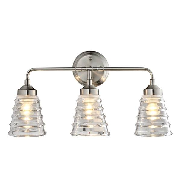 Varaluz Amherst 3-Light Brushed Nickel Bath Light