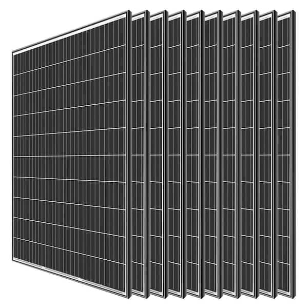 10-Pieces 320-Watt 24V Monocrystalline Solar Panel 3200W Back-up Power PV Module for RV/Boat/Shed/Rooftop Home Off-Grid