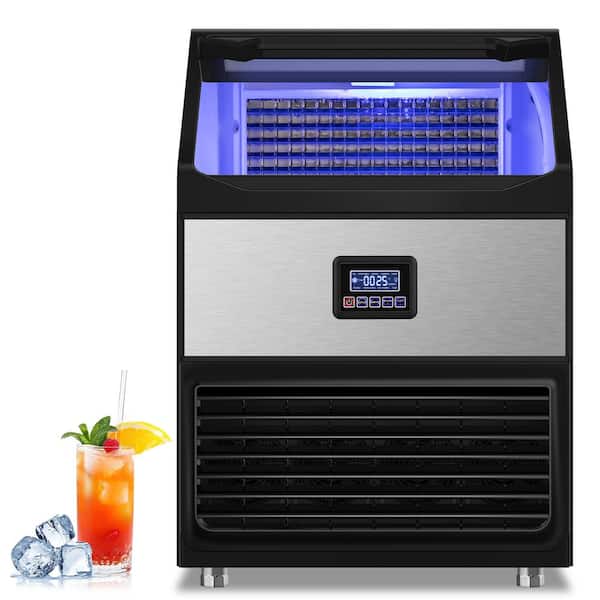 24.4 in.Stainless Steel 550lb./24 H Freestanding Commercial Ice Maker Full Size Ice Cubes with 85 lbs.Ice Storage