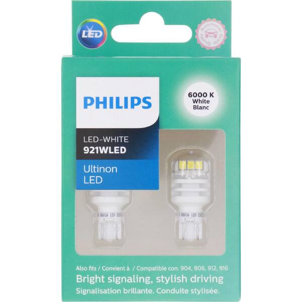 thumbnail image 2 of Philips 168 Ultinon LED Bulb - 6000K Bright White Light, 2-Pack | Upgrade Car Interior & Exterior Lights 2 of 14