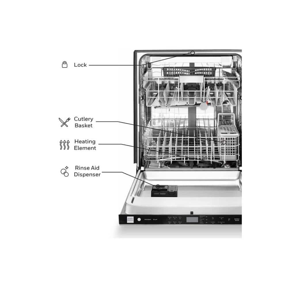 18 in. Honeywell Dishwasher with 8 Place settings 6 Washing Programs