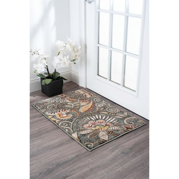 Capri Abstract Seafoam 2 ft. x 3 ft. Indoor Area Rug