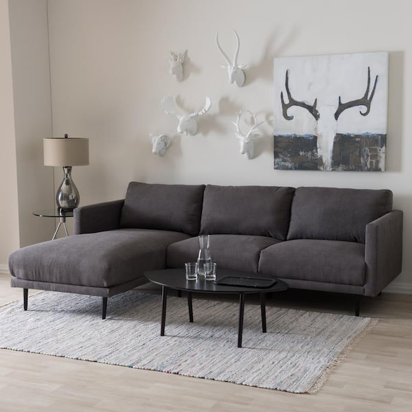 Baxton Studio Riley 2 Piece Gray Fabric 4 Seater L Shaped Left Facing Chaise Sectional Sofa With Tapered Wood Legs 28862 7337 Hd The Home Depot - Modern Fabric Sectional Sofas With Chaise Baxton Studio Riley 2 Piece Gray Fabric 4 Seater L Shaped Left Facing Chaise Sectional Sofa With Tapered Wood Legs 28862 7337 Hd The Home Depot - Modern Fabric Sectional Sofas With Chaise